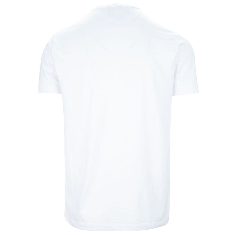 Dsquared² Elegant White Cotton Tee with Contrast Print