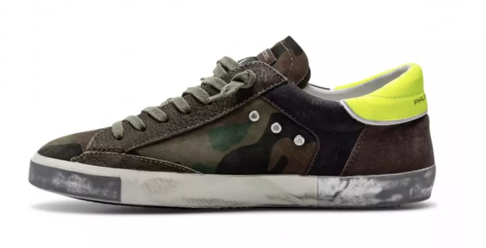 Philippe Model Army Chic Fabric Sneakers with Leather Accents