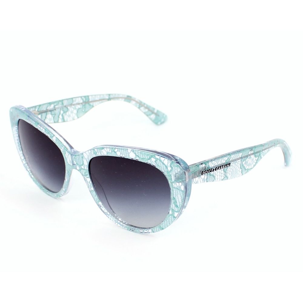 Dolce & Gabbana Chic Turquoise Weave Frame Sunglasses