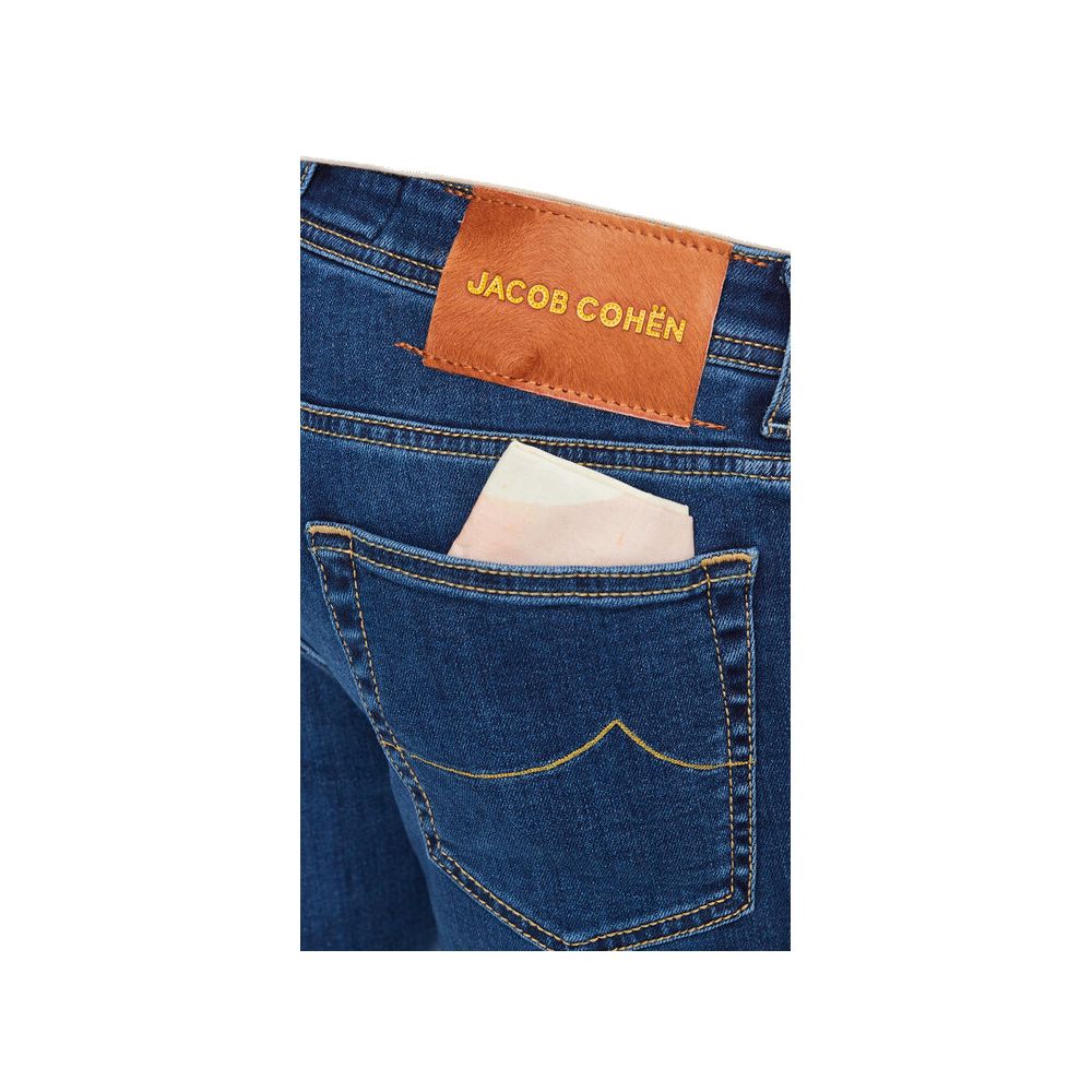 Jacob Cohen Ultra-Comfy Slim Fit Stretch Jeans in Washed Blue