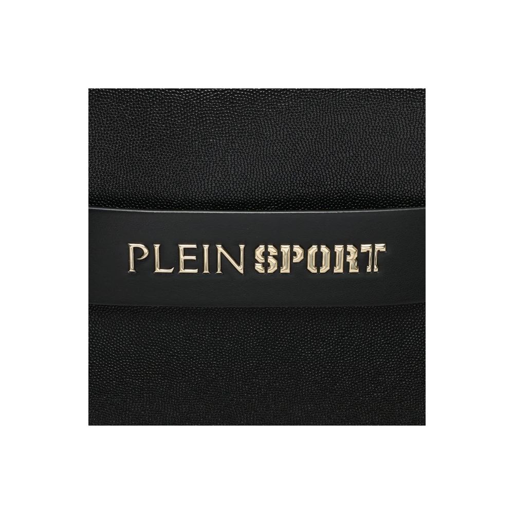 Plein Sport Chic Ebony Tote With Silver Logo Accent