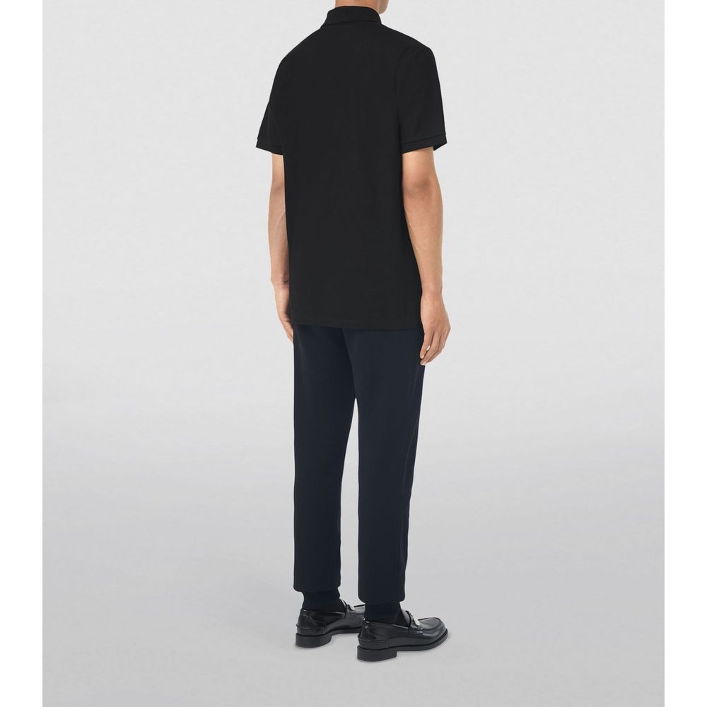 Burberry Elegant Black Cotton Polo Shirt