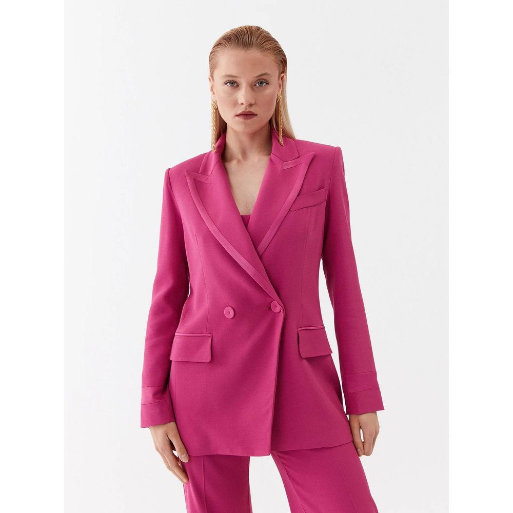 Patrizia Pepe Elegant Fuchsia One-button Blazer