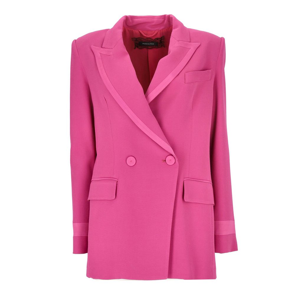 Patrizia Pepe Elegant Fuchsia One-button Blazer