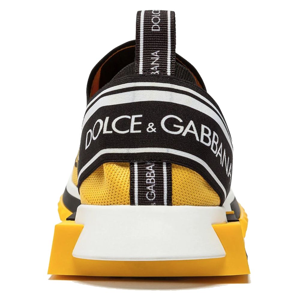 Dolce & Gabbana Chic Logo-Print Stretch Sneakers in Vibrant Yellow