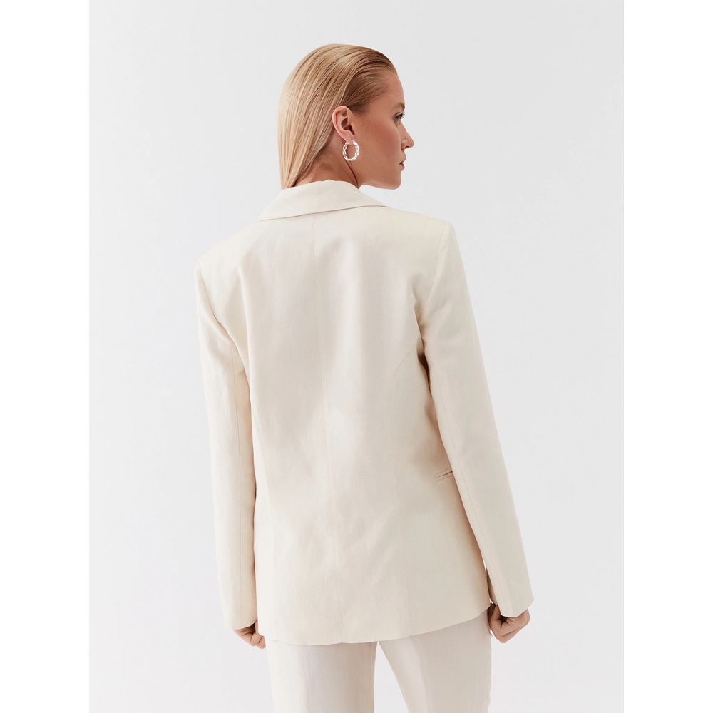 Patrizia Pepe Elegant Linen Blend One-button Jacket