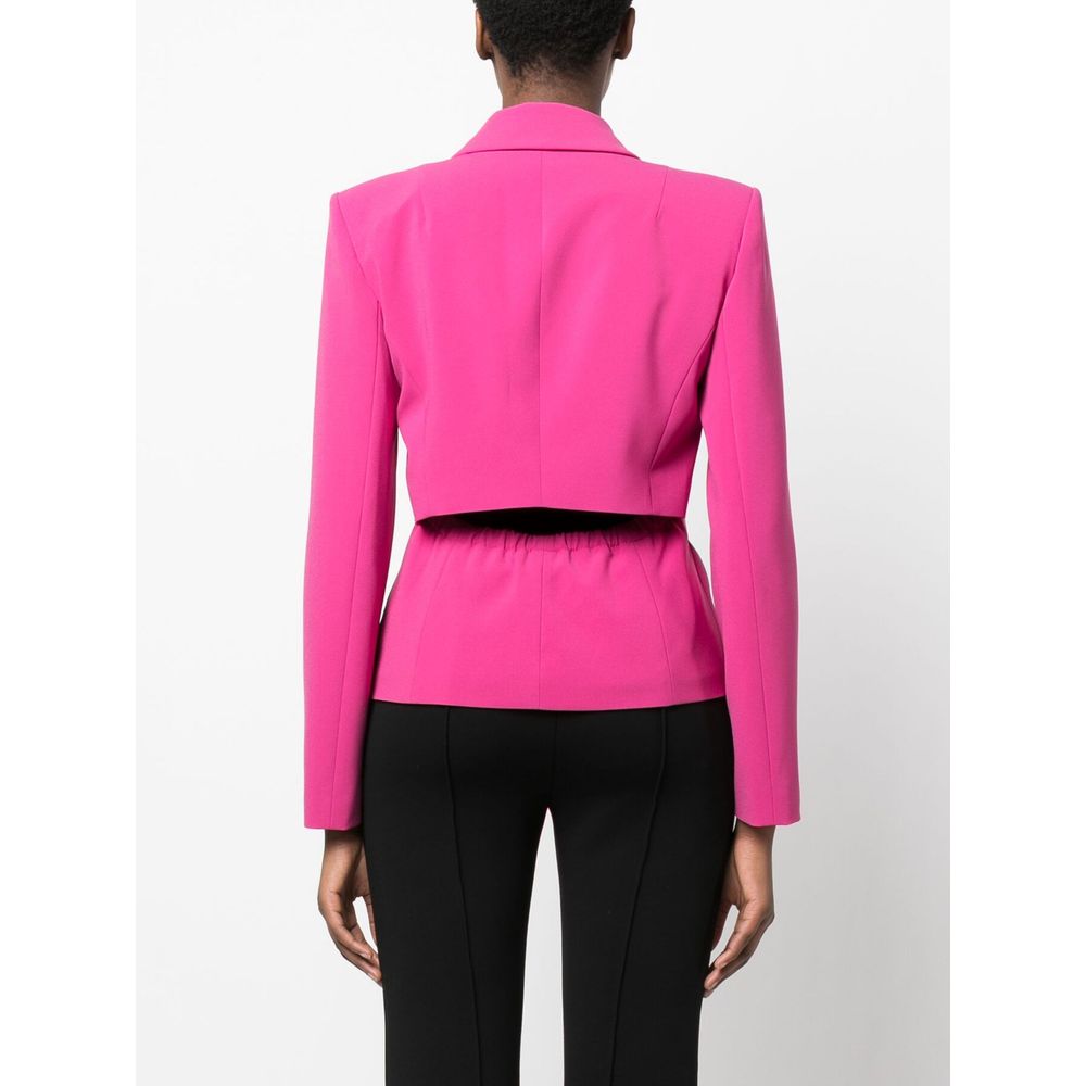 Patrizia Pepe Fuchsia One-button Stretchy Chic Blazer