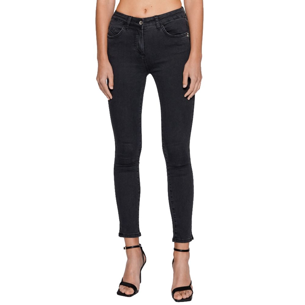 Patrizia Pepe Sleek High -Waist Black Jeggings - Slim Fit Elegance