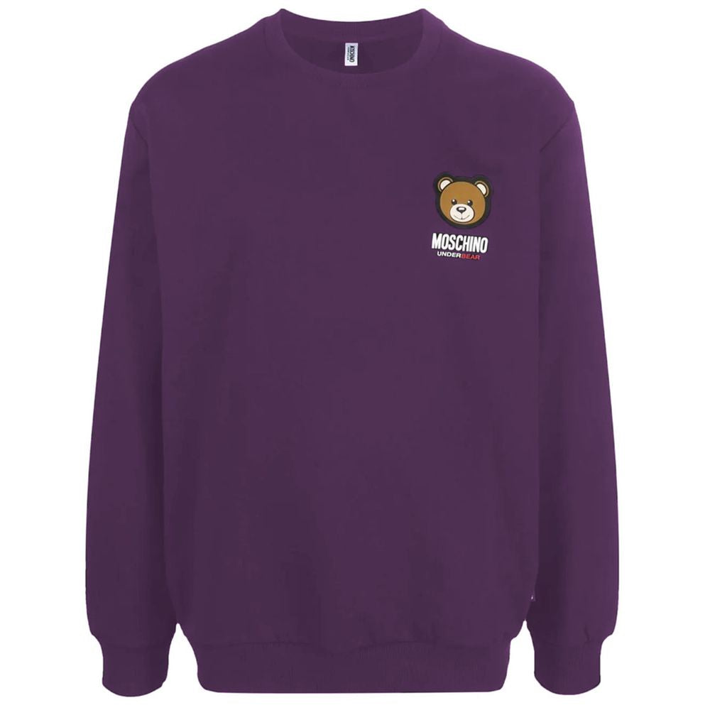 Moschino Purple Cotton Sweater