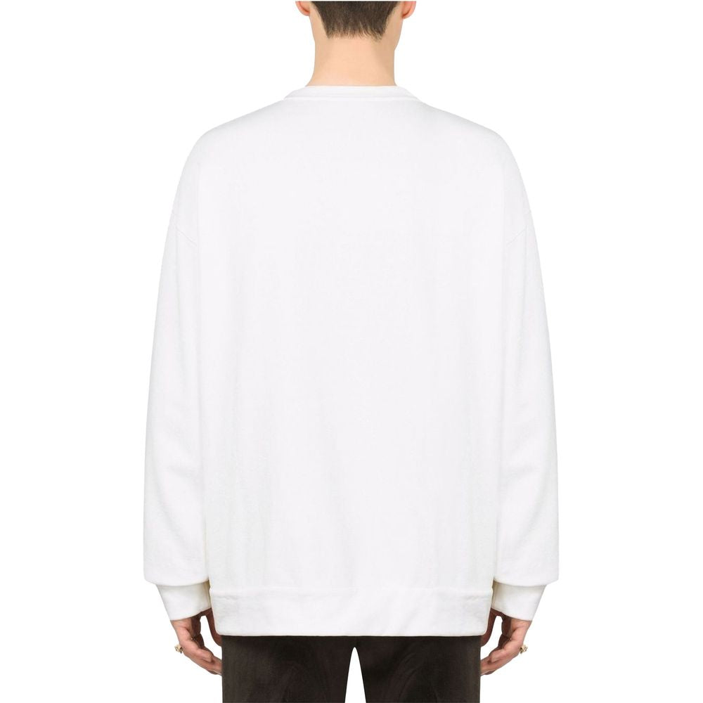 Dolce & Gabbana White Cotton Sweater