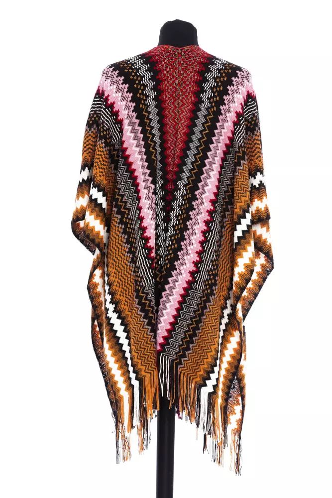 Missoni Elegant Geometric Fringed Poncho