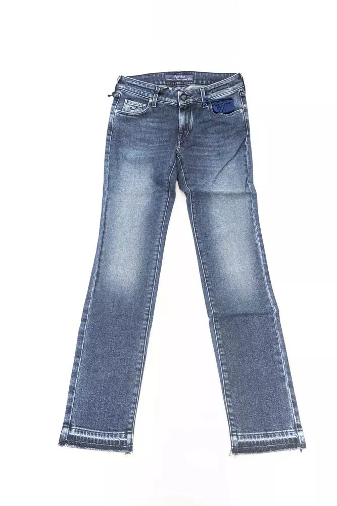 Jacob Cohen Chic Slim-Fit Embroedered Jeans with fringed him