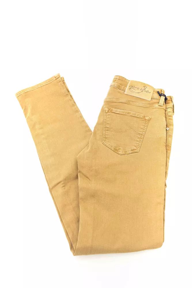 Jacob Cohen Chic Beige Vintage-Inspired Designer Jeans