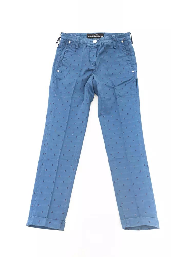 Jacob Cohen Sophisticated Blue Chino Jeans with embroaided logo