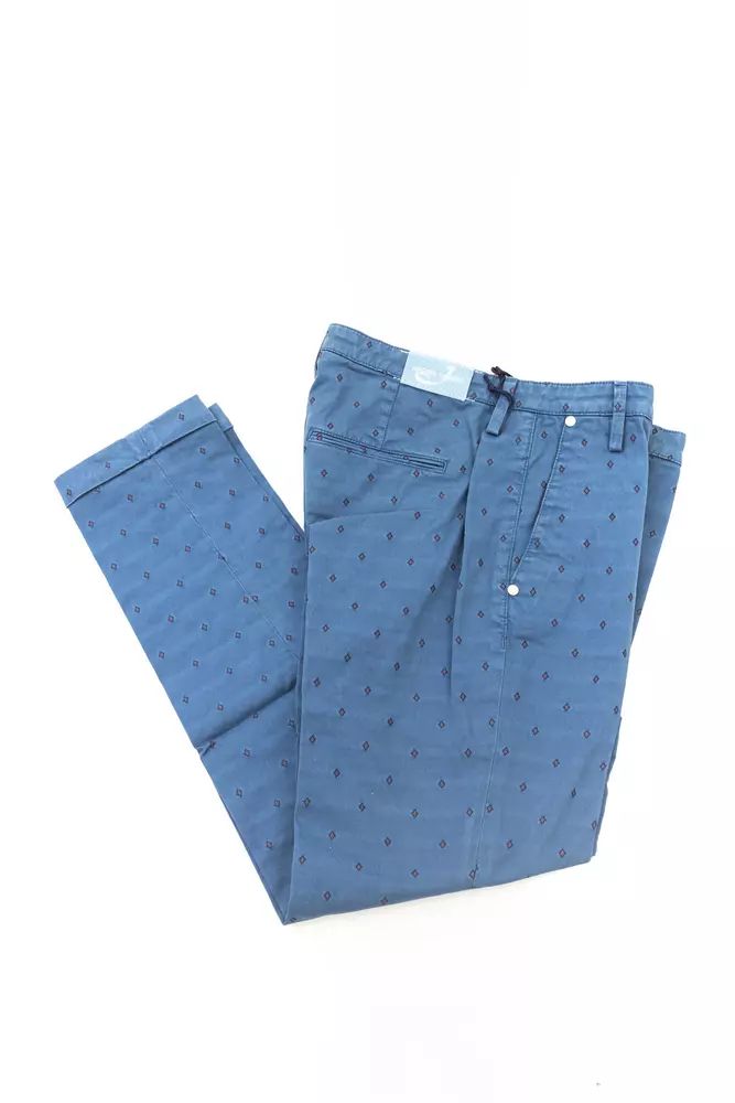 Jacob Cohen Sophisticated Blue Chino Jeans with embroaided logo