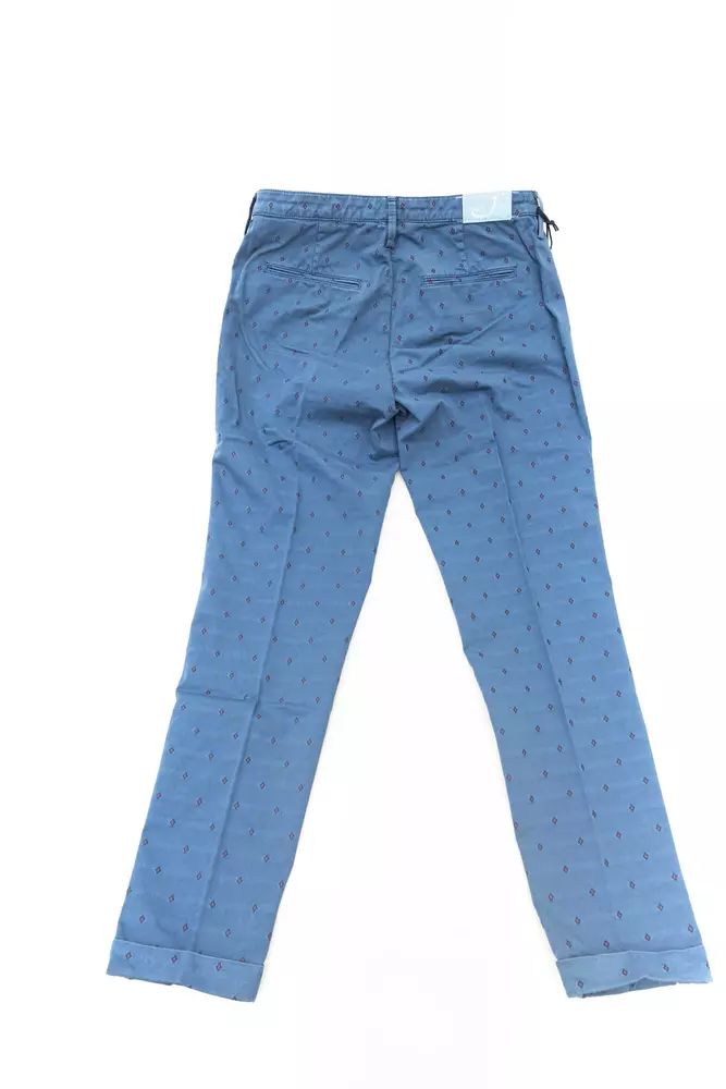 Jacob Cohen Sophisticated Blue Chino Jeans with embroaided logo