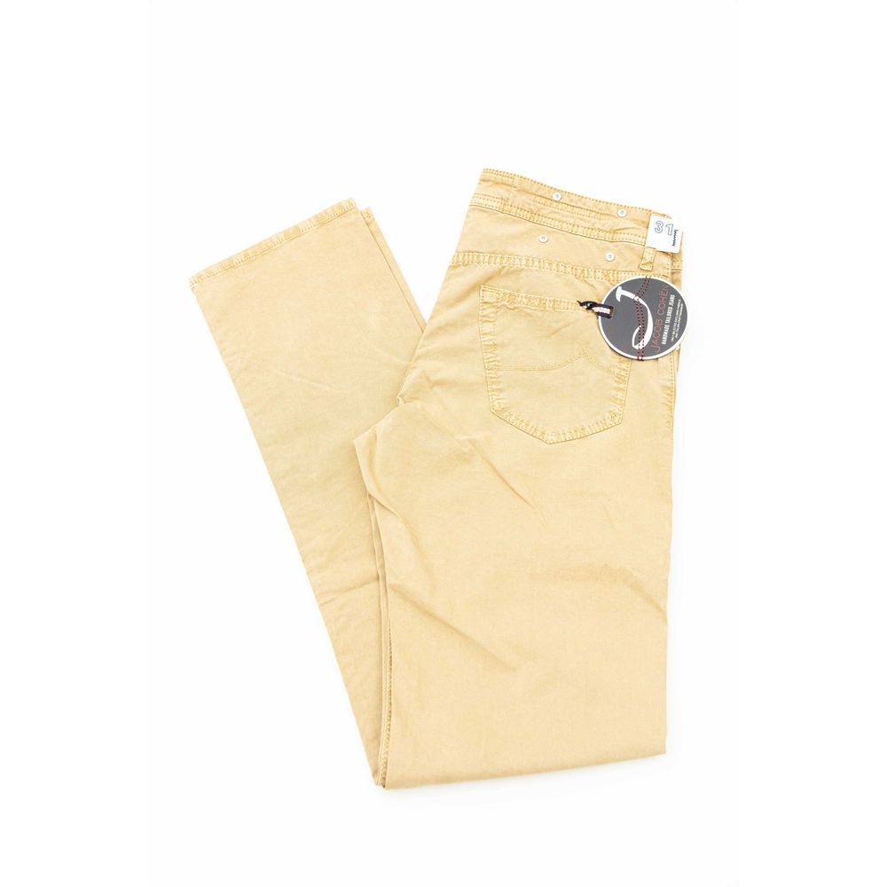 Jacob Cohen Elegant Beige Cotton Blend Jeans