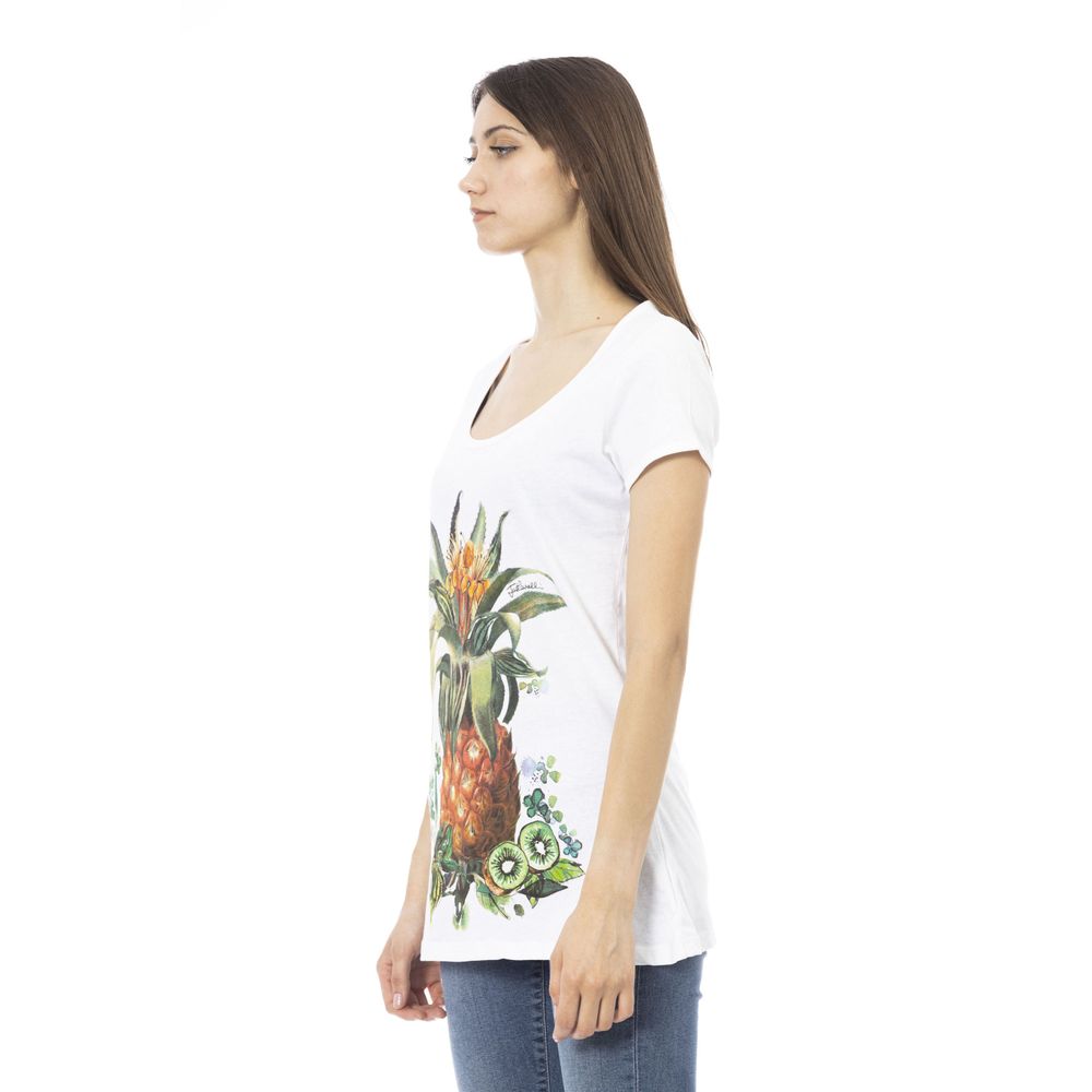 Just Cavalli White Cotton Tops & T-shirt