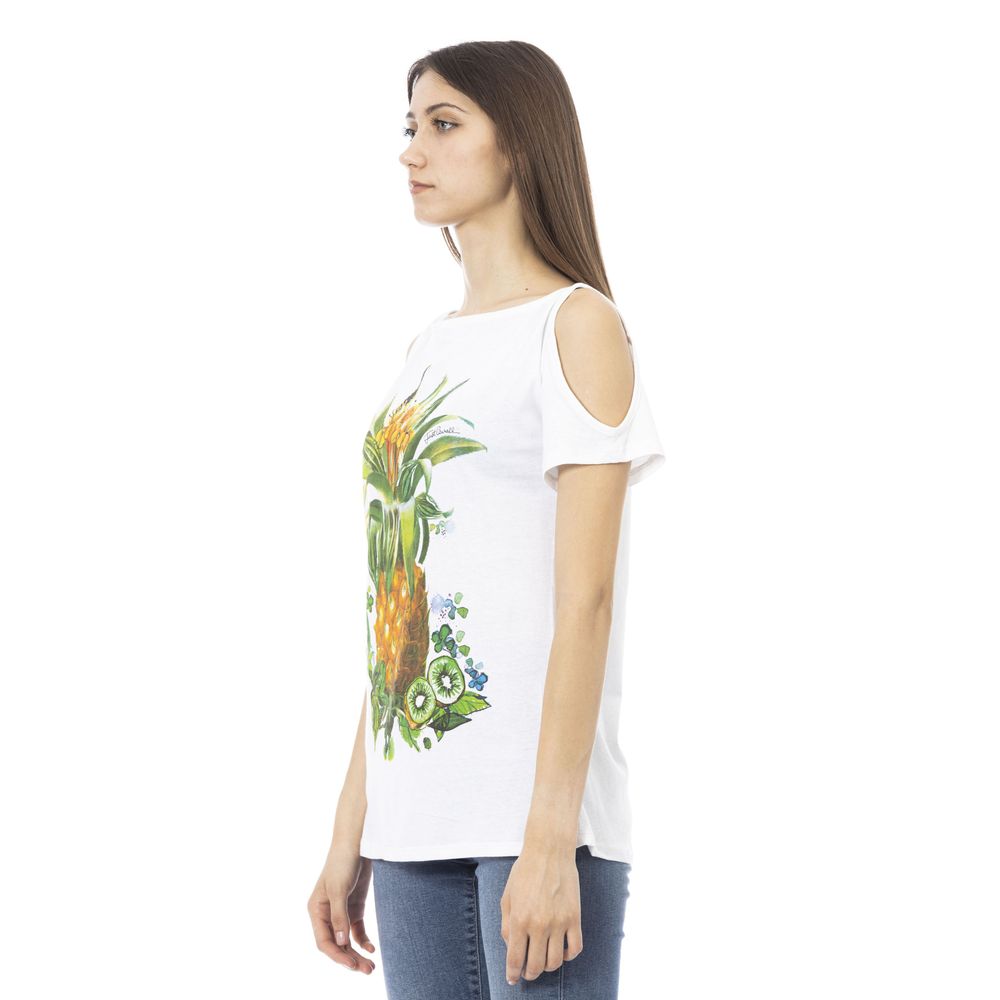 Just Cavalli White Cotton Tops & T-shirt