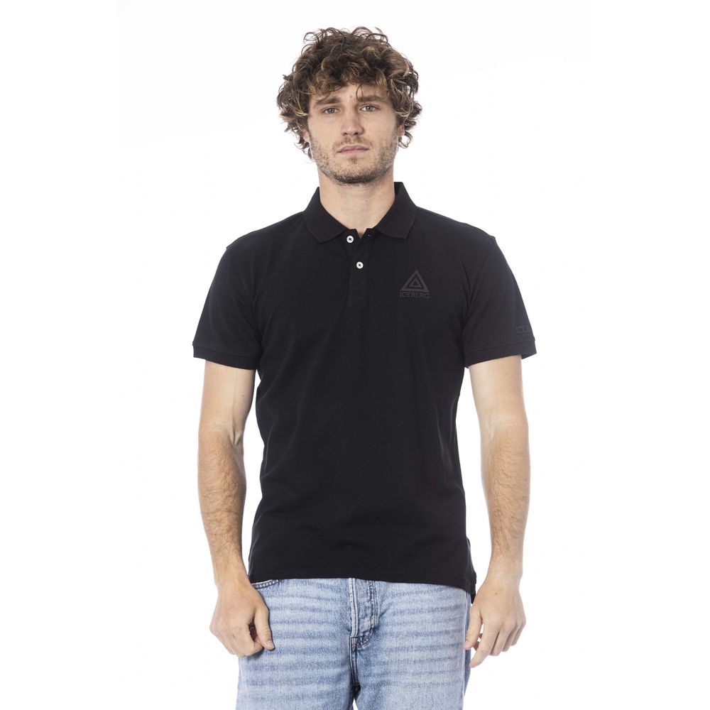 Iceberg Black Cotton Polo Shirt