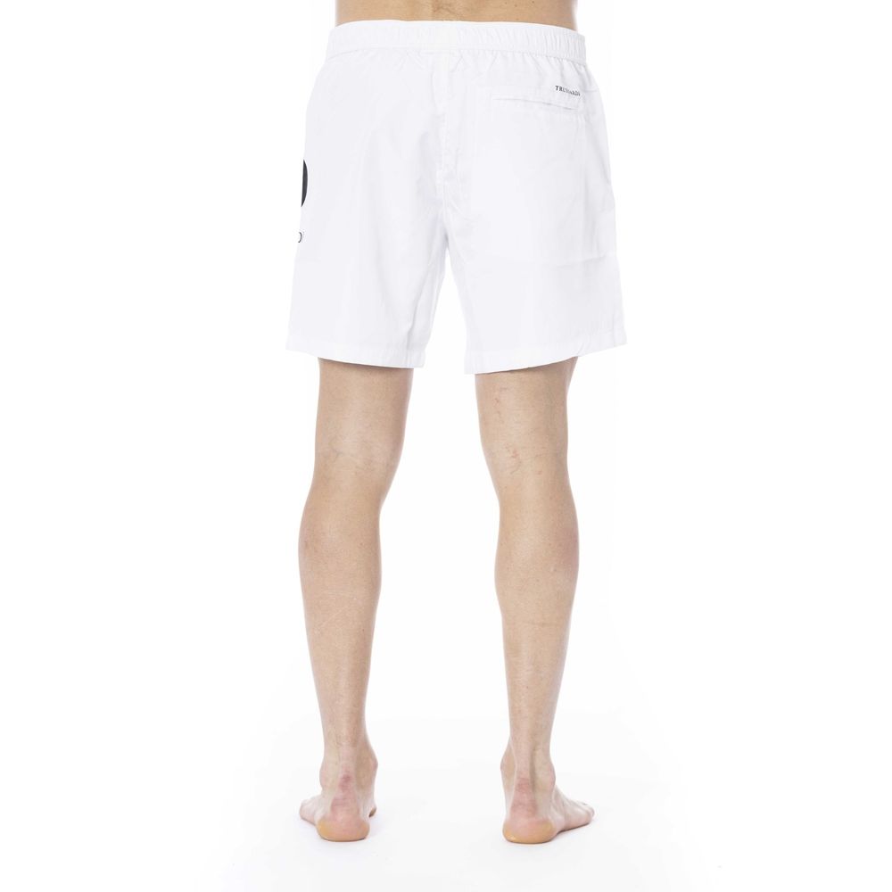 bg-app White Polyester Swimwear