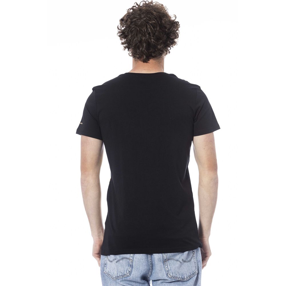 bg-app Black Cotton T-Shirt