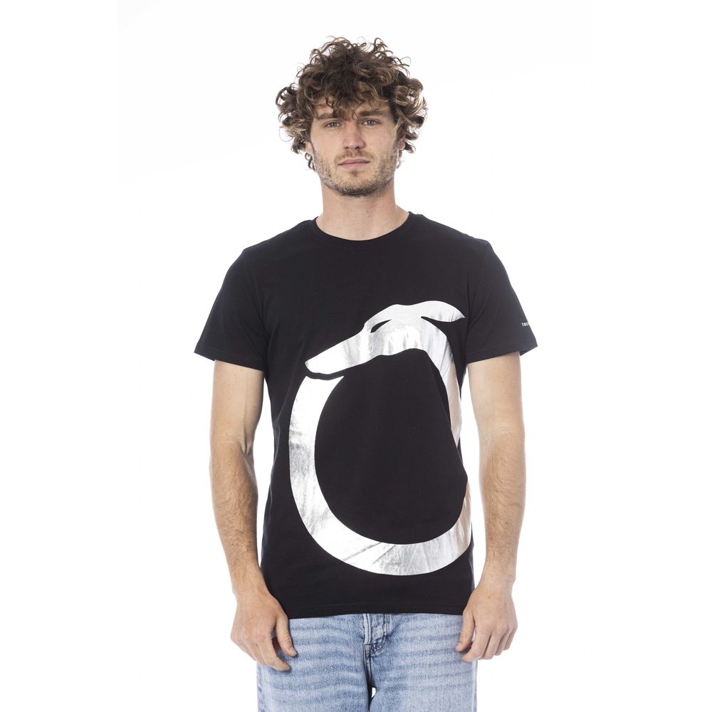 bg-app Black Cotton T-Shirt