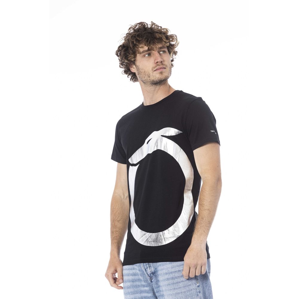 bg-app Black Cotton T-Shirt