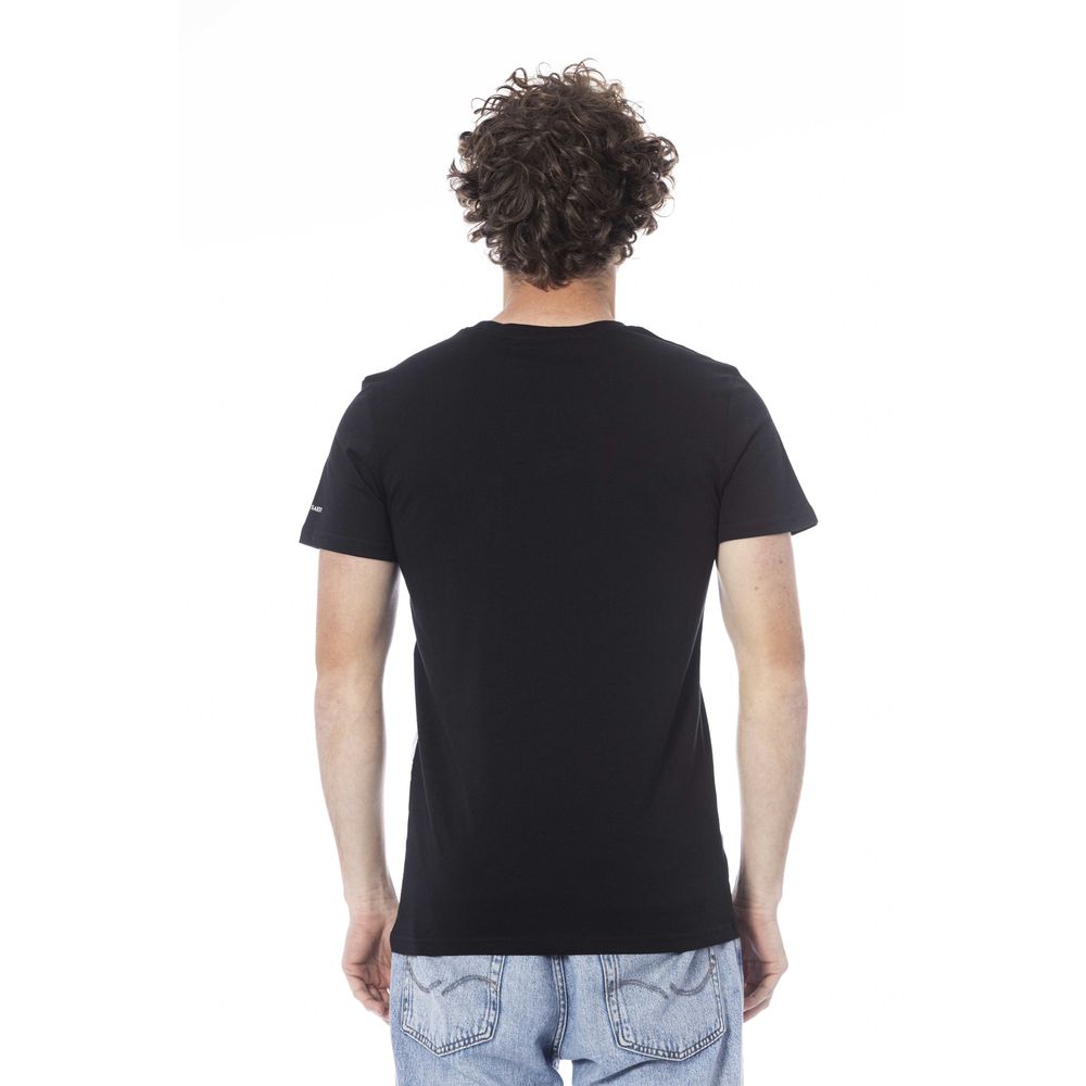 bg-app Black Cotton T-Shirt