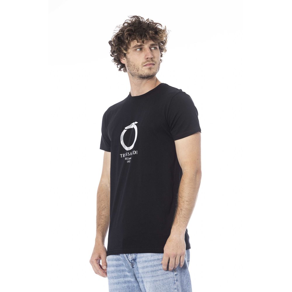 bg-app Black Cotton T-Shirt