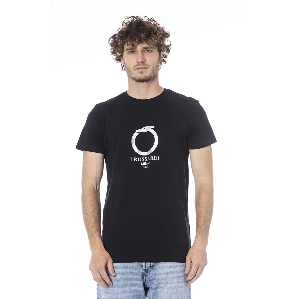 bg-app Black Cotton T-Shirt