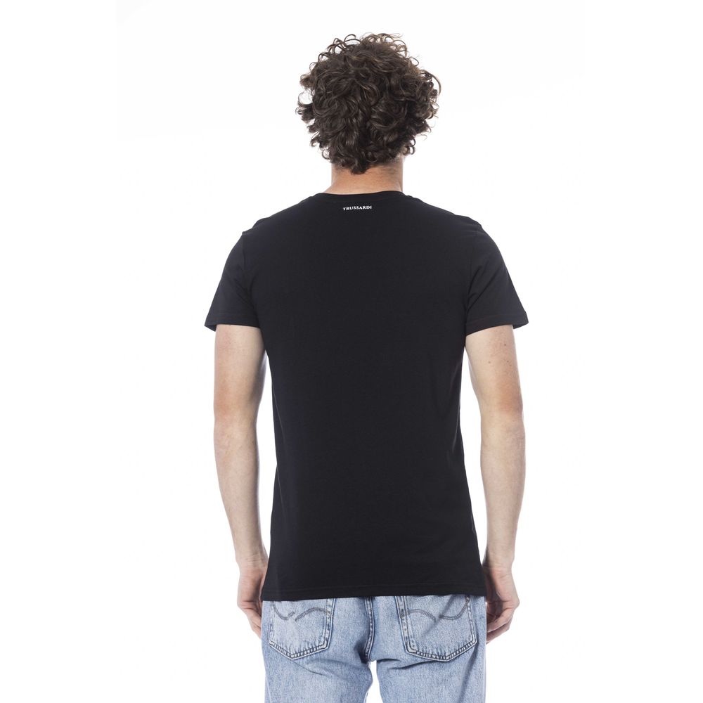 bg-app Black Cotton T-Shirt