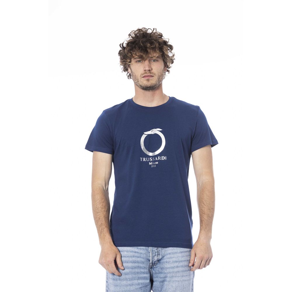 bg-app Blue Cotton T-Shirt