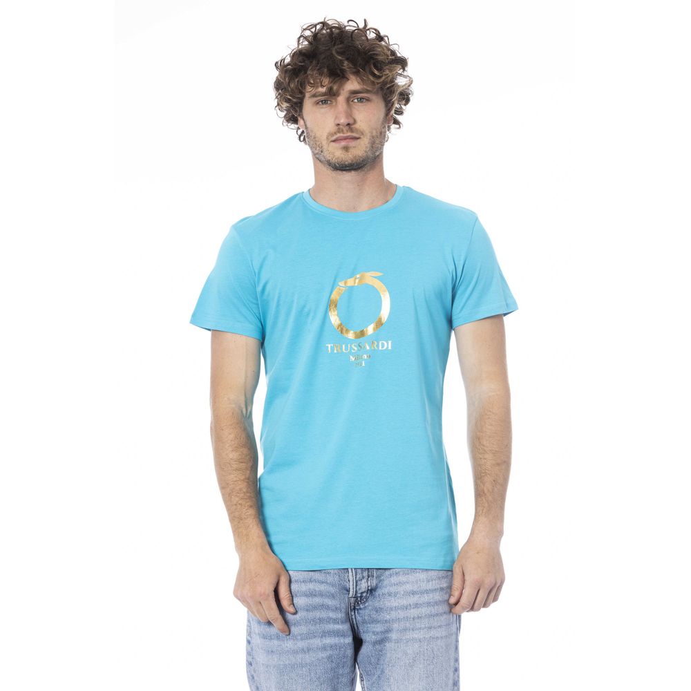 bg-app Light Blue Cotton T-Shirt