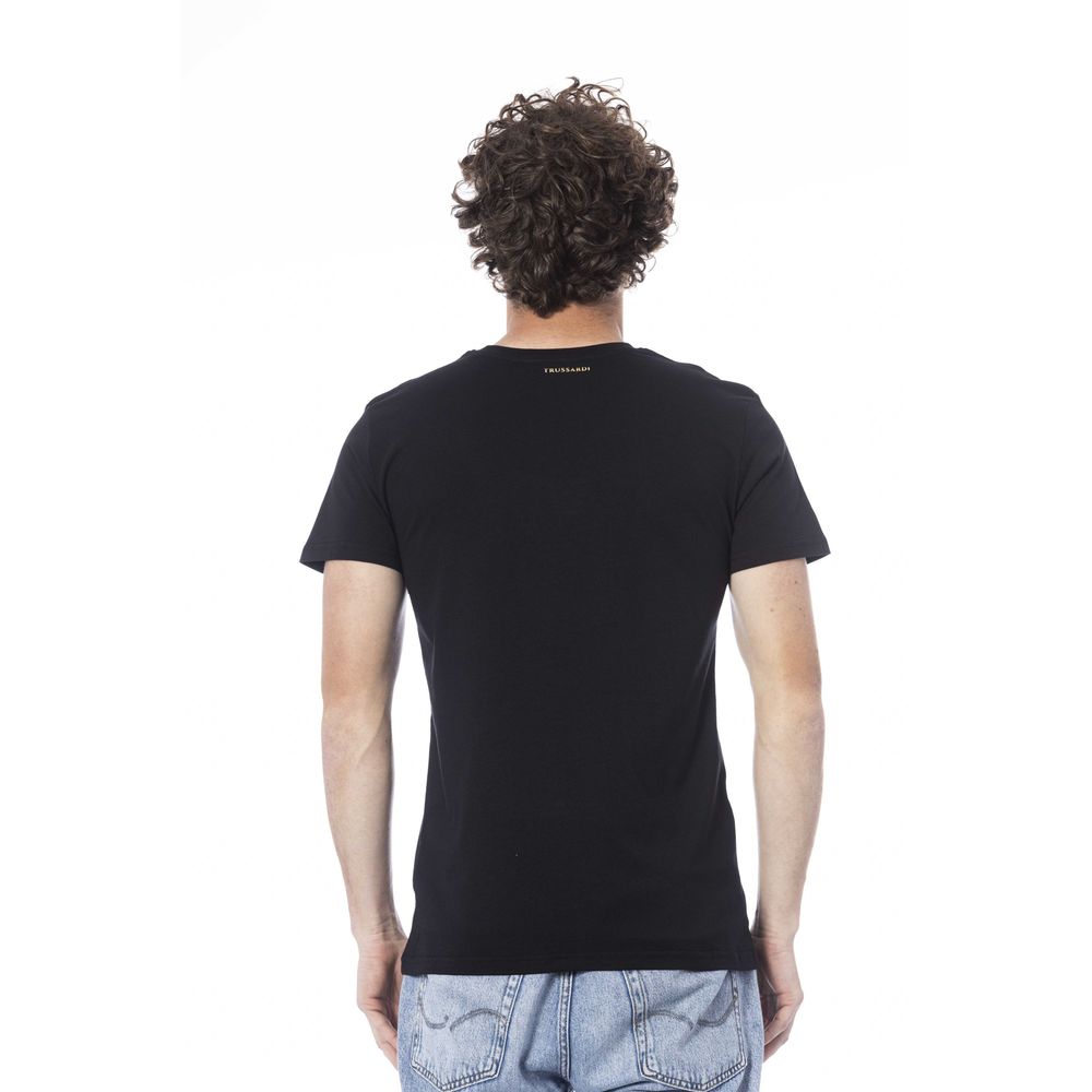 bg-app Black Cotton T-Shirt