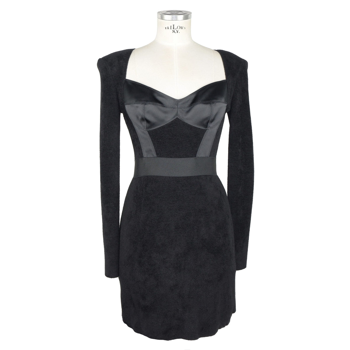 Elisabetta Franchi Elegant Wool-Blend Black Dess