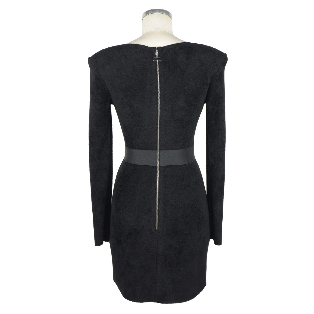 Elisabetta Franchi Elegant Wool-Blend Black Dess