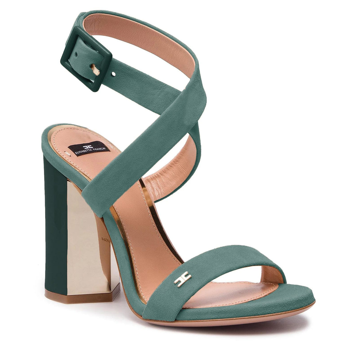 Elisabetta Franchi Suede Sandals with maxi high whole