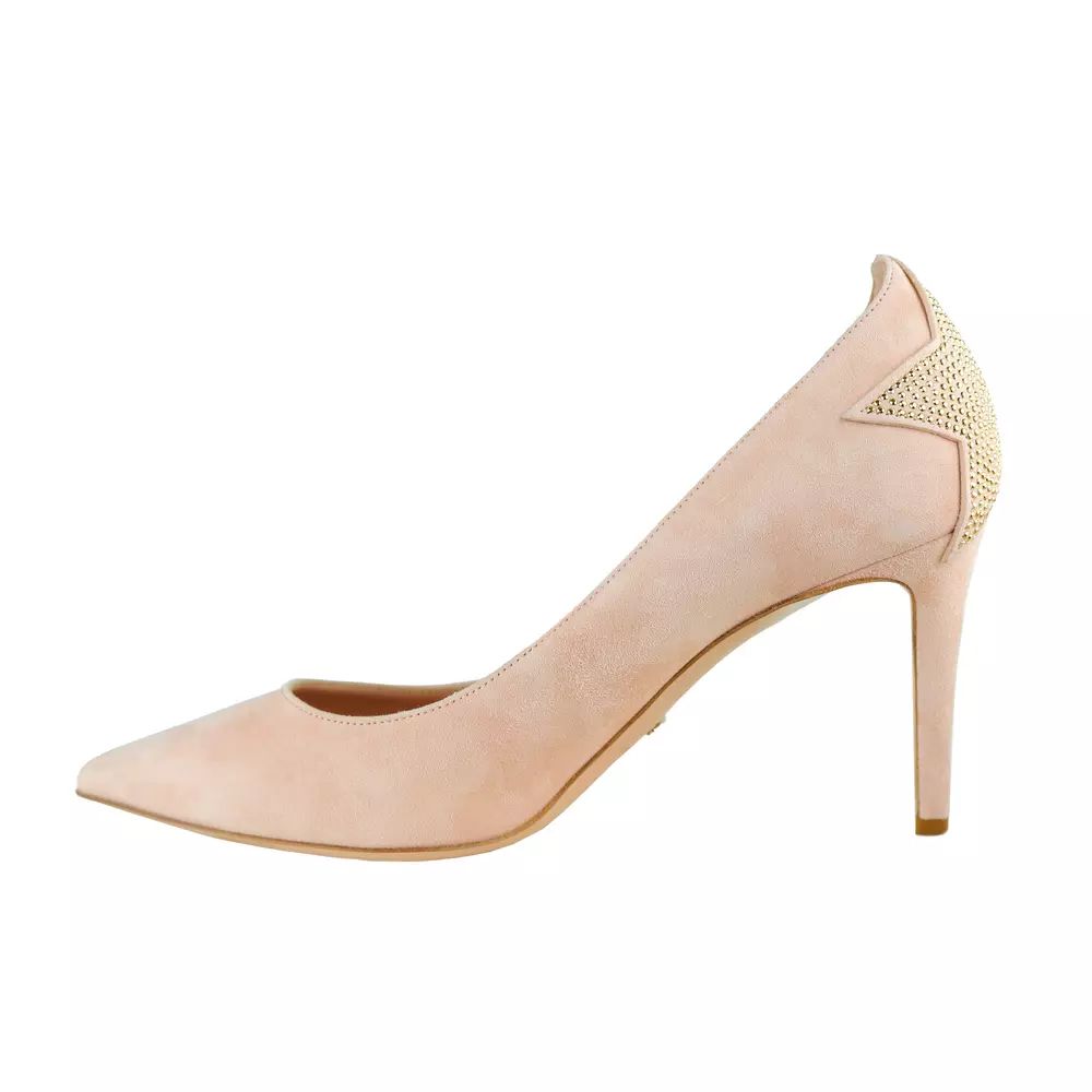 Elisabetta Franchi Star-Studded Suede Calfskin Pumps