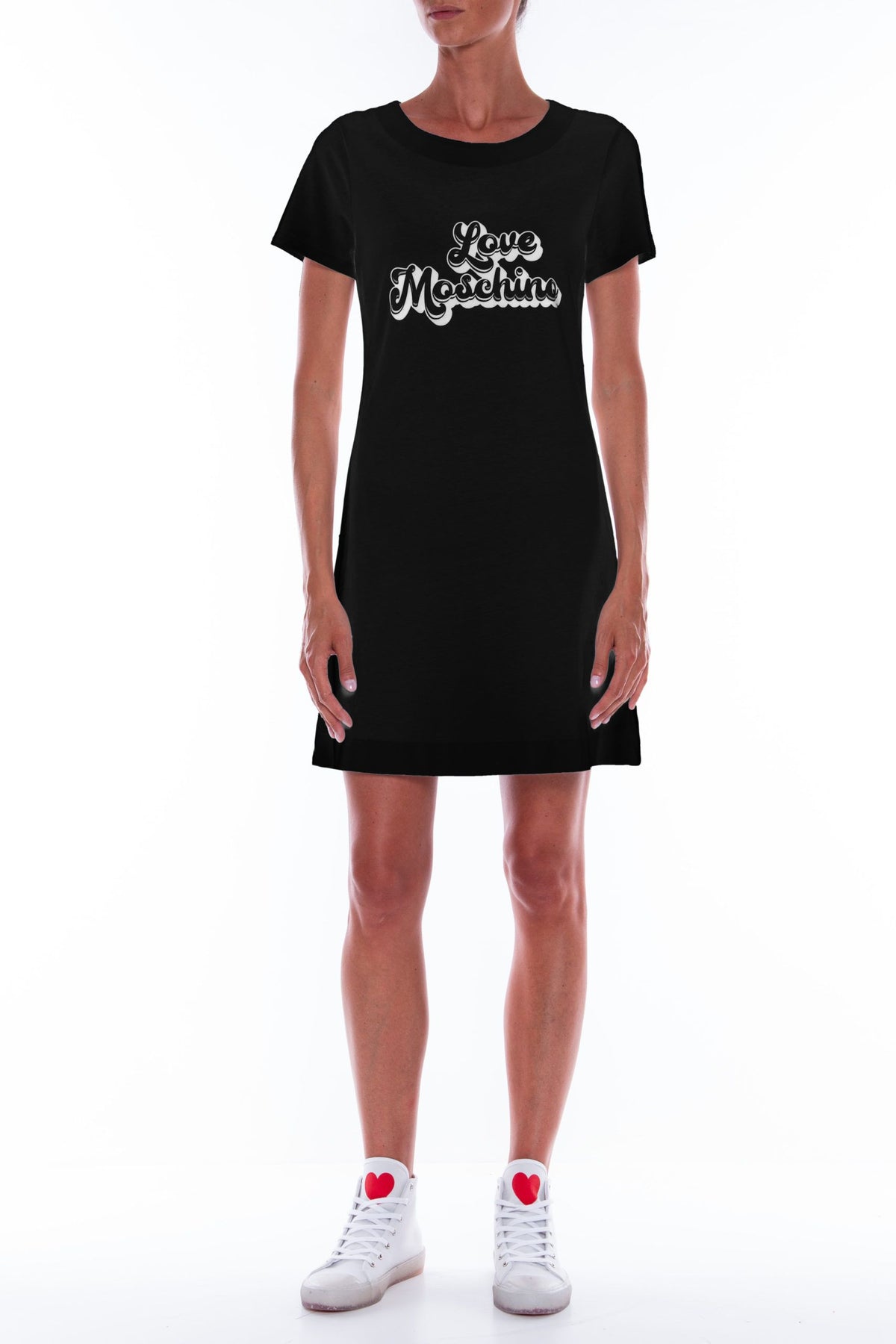 Love Moschino Chic Logo Cotton T-shirt Dress