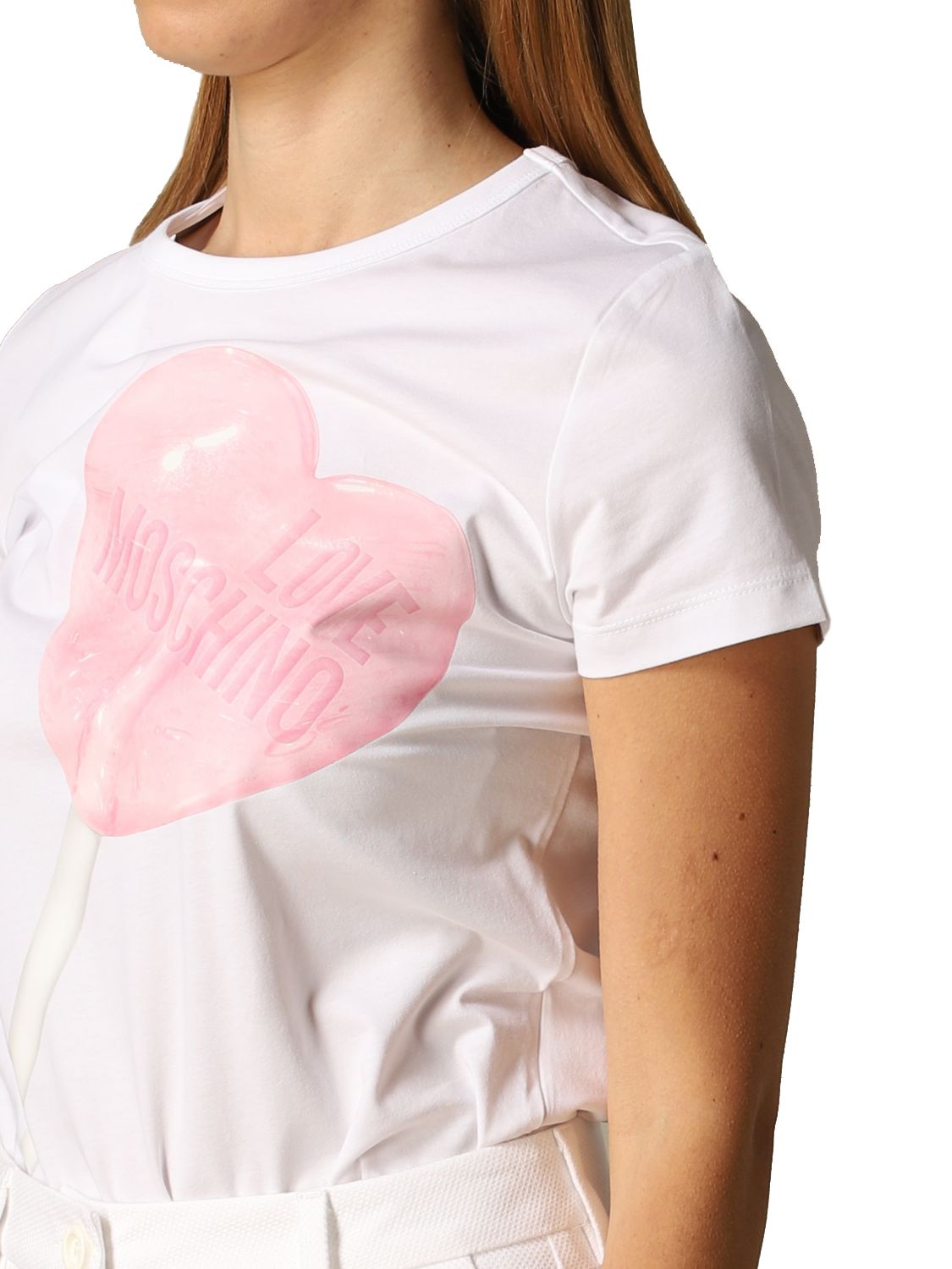 Love Moschino Chic Graphic Cotton Tee for Her