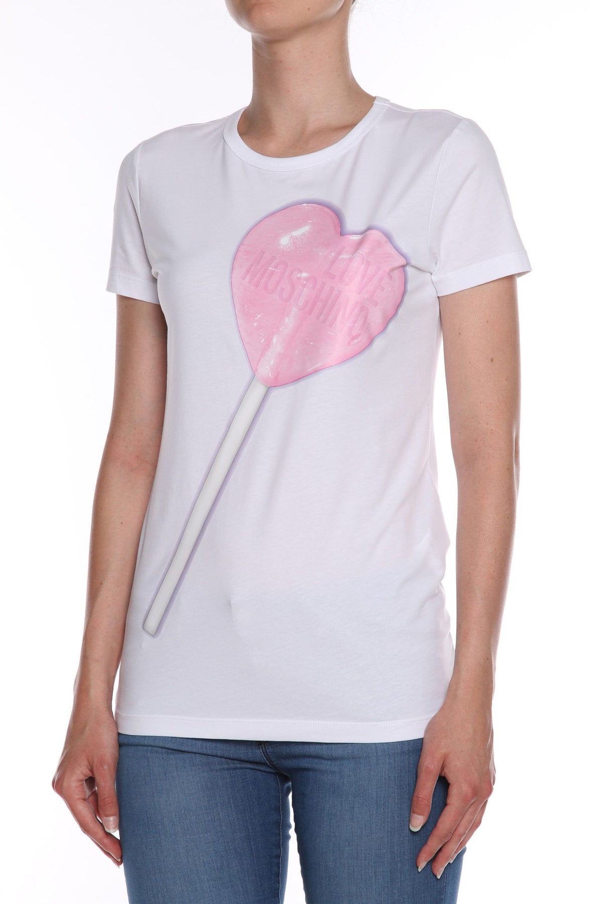 Love Moschino Chic Graphic Cotton Tee For Her