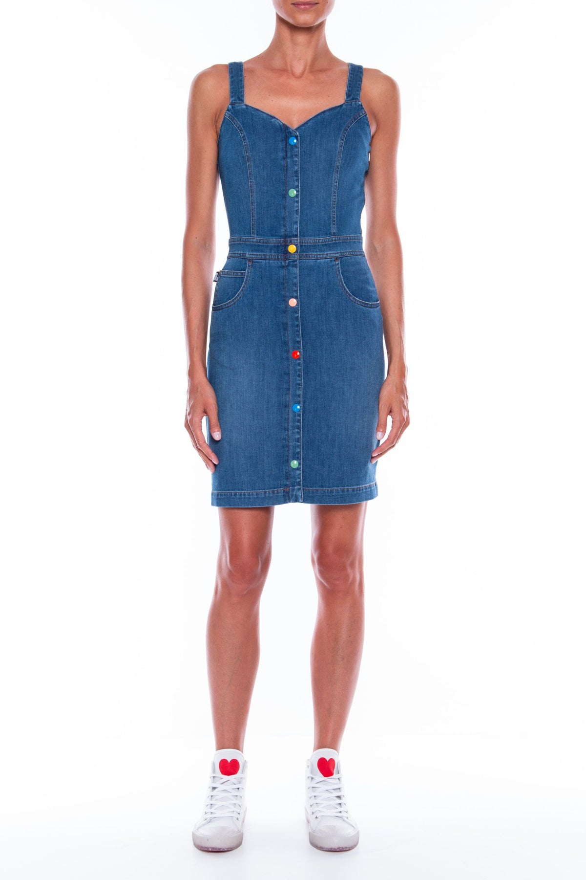 Love Moschino Blue Cotton Dress