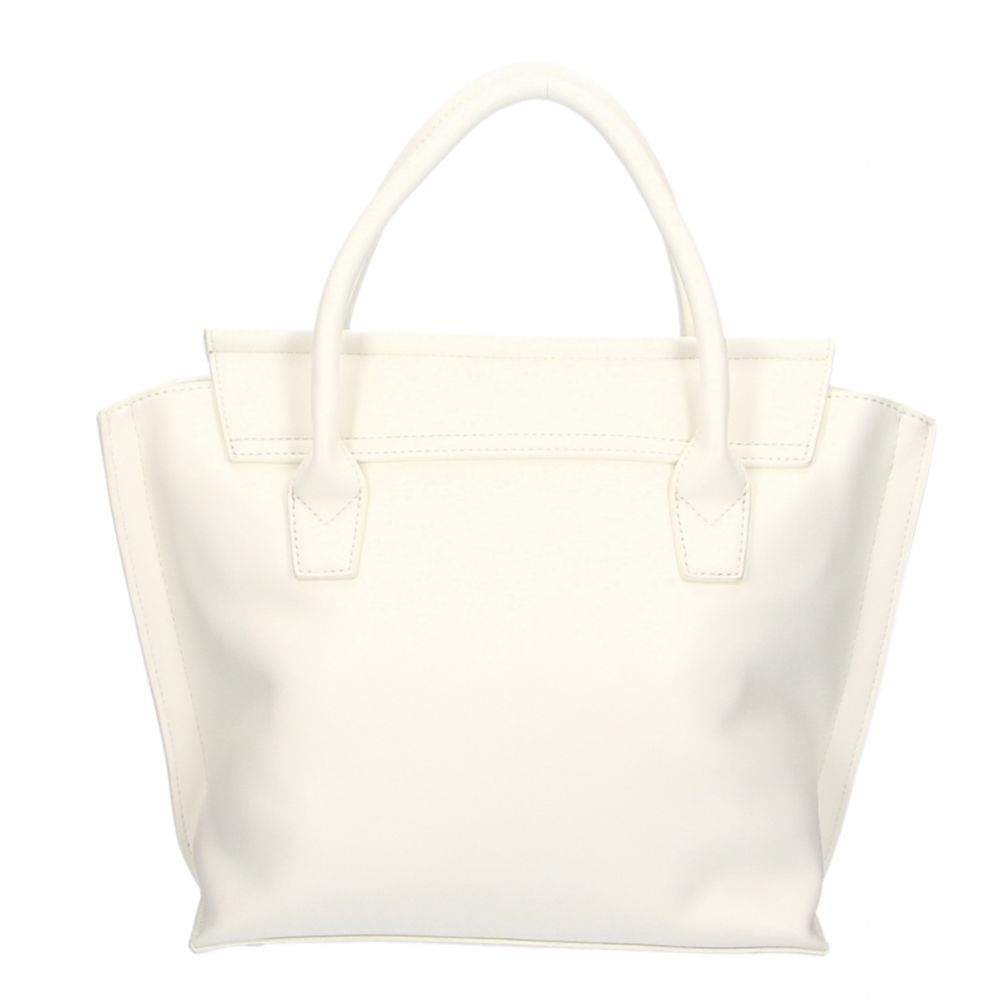 Plein Sport Elegant White Handbag with Magnetic Closure