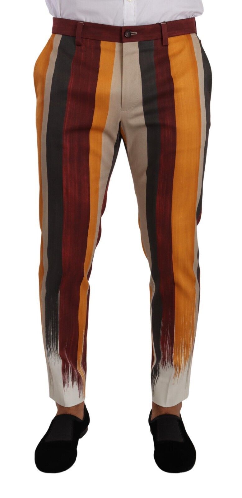 Dolce & Gabbana Multicolor Striped Skinny Pants