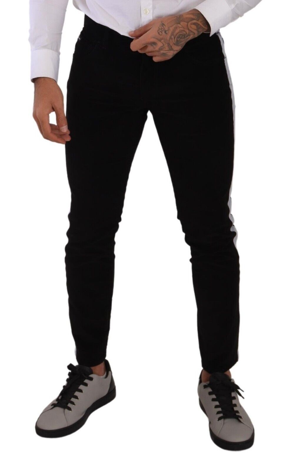 Dolce & Gabbana Elegant Slim-Fit Cotton Black Jeans