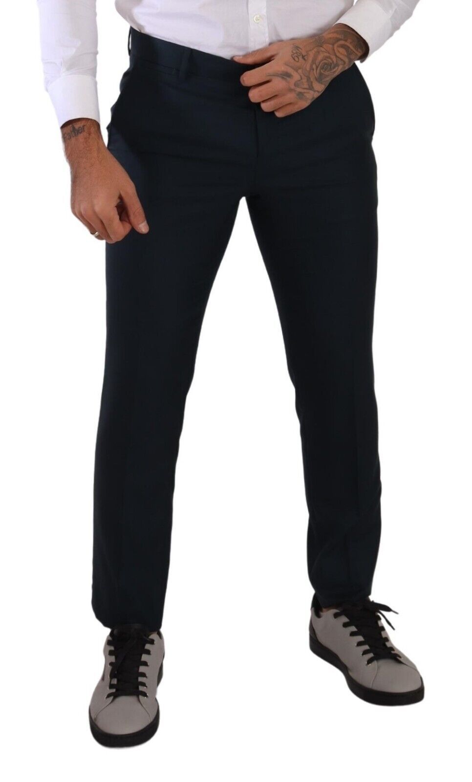 Dolce & Gabbana Elegant Slim Fit Cashmere-Silk Dress Pants