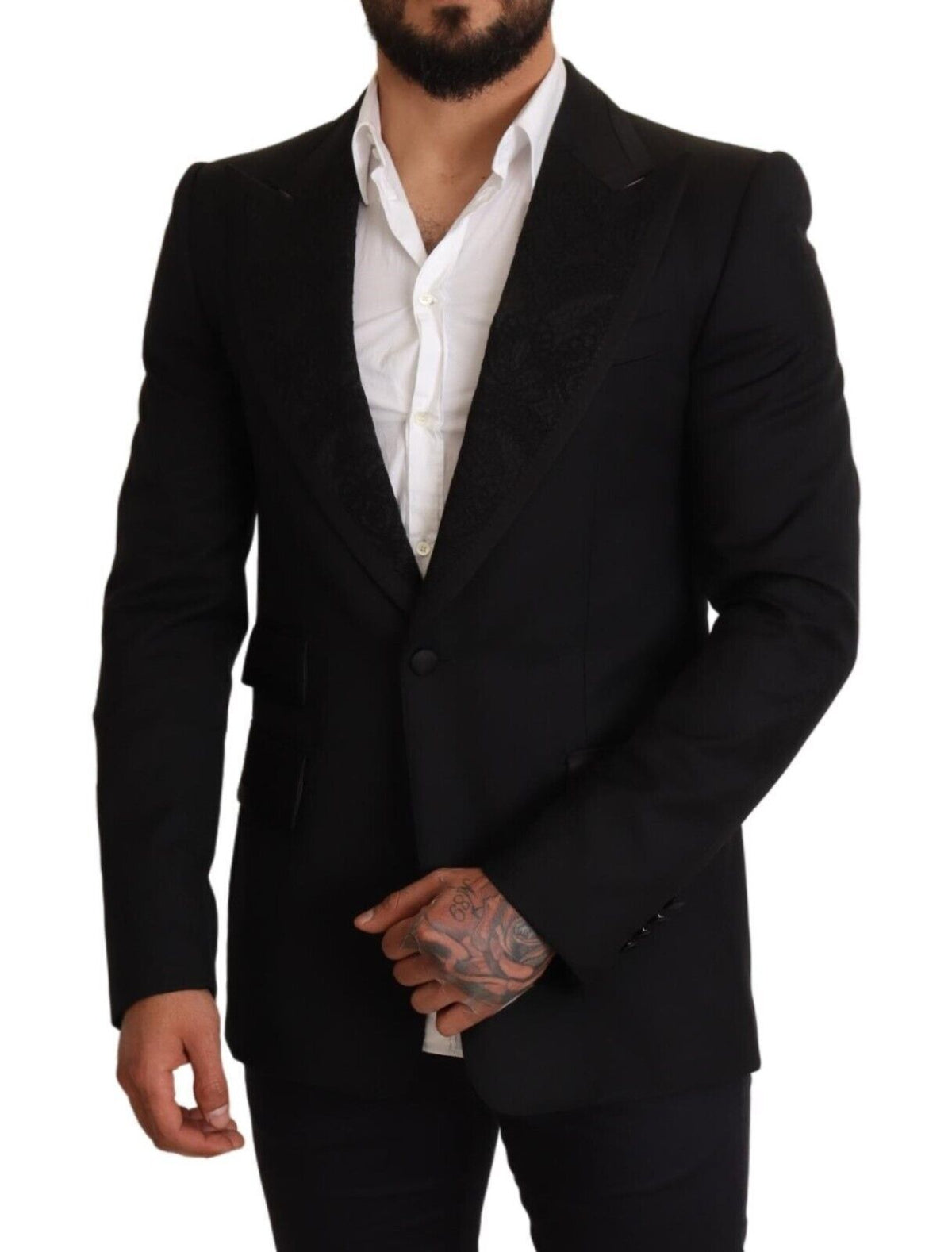 Dolce & Gabbana Elegant Black Slim Fit Blazer Jacket