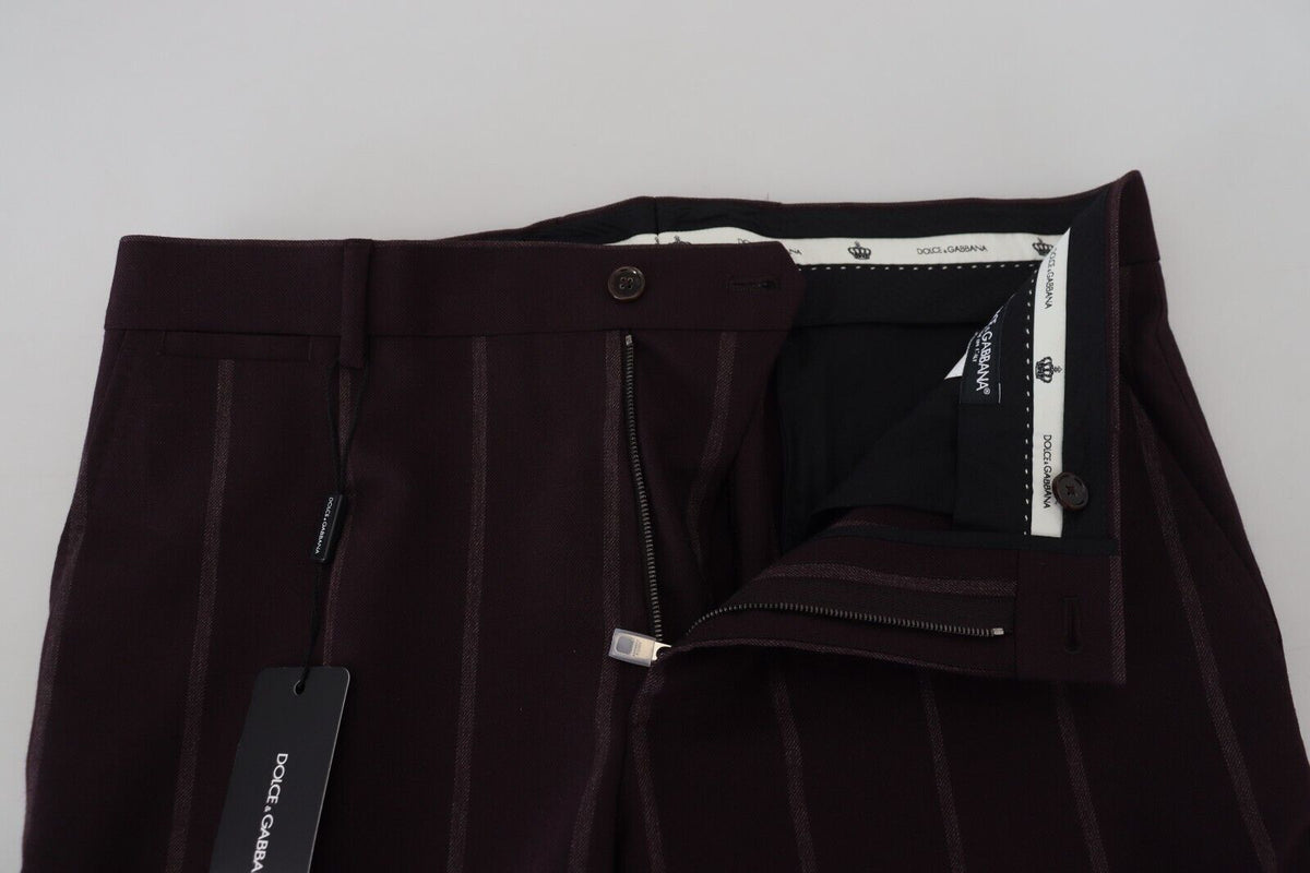 Dolce & Gabbana Elegant Brown Wool Blend Trousers