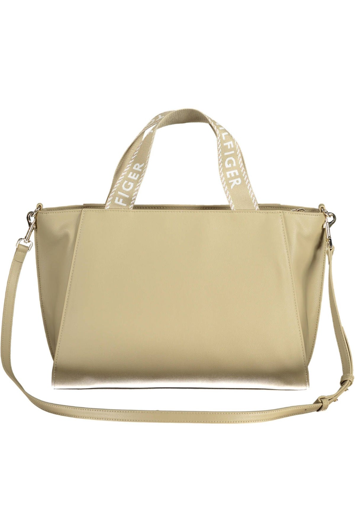 Tommy Hilfiger Chic Beige Handbag with Contrasting Details